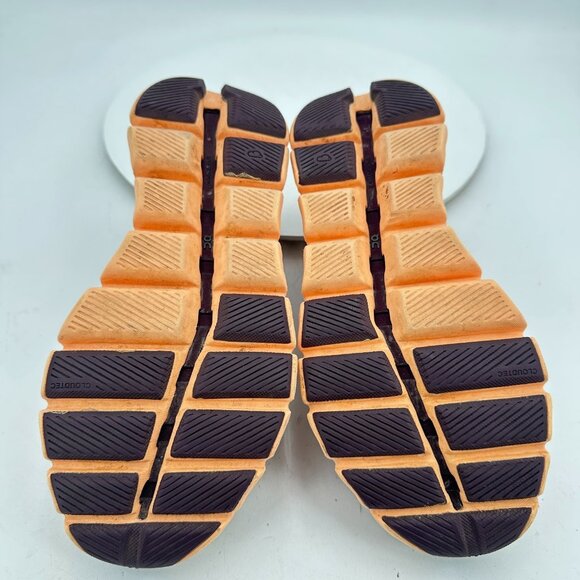 On Cloud X Swiss Engineering Women Size 8 40.99699 Silver Almond Peach Shoes - Picture 8 of 11